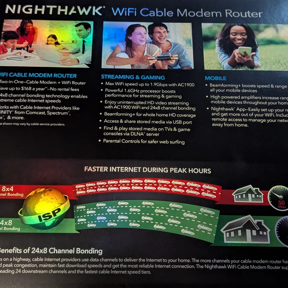 Netgear Nighthawk AC1900 Modem Router - Picture 8 of 10